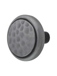 Arts and Crafts Cabinet Knob - 1 1/4 inch Diameter in Antique Pewter.